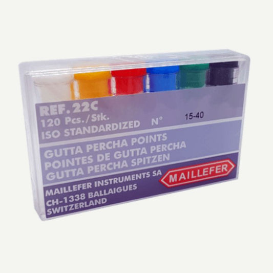 Conos de Gutapercha x 120 ud Mailleffer. Los Conos de Gutapercha x 120 ud Mailleffer actúan como obturadores de condu...