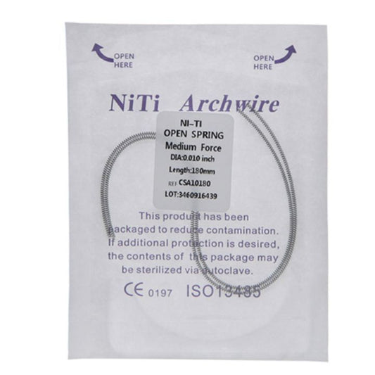 Resorte Niti Abierto. El Resorte Abierto Niti un material dental que ofrece una superelasticidad excepcional, memoria...