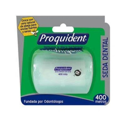 Seda Dental 400 Mt Proquident. Beneficios del uso de hilo o seda dental La función principal es eliminar la placa bac...