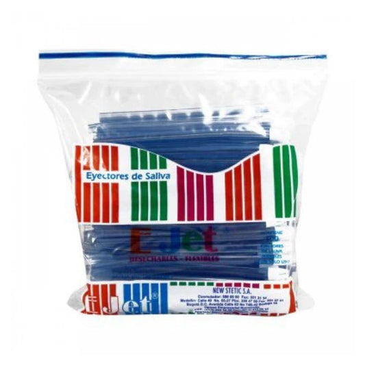 Eyectores de Saliva New Stetic. Eyectores desechables de saliva E-Jet son utilizados directamente en la boca del paci...