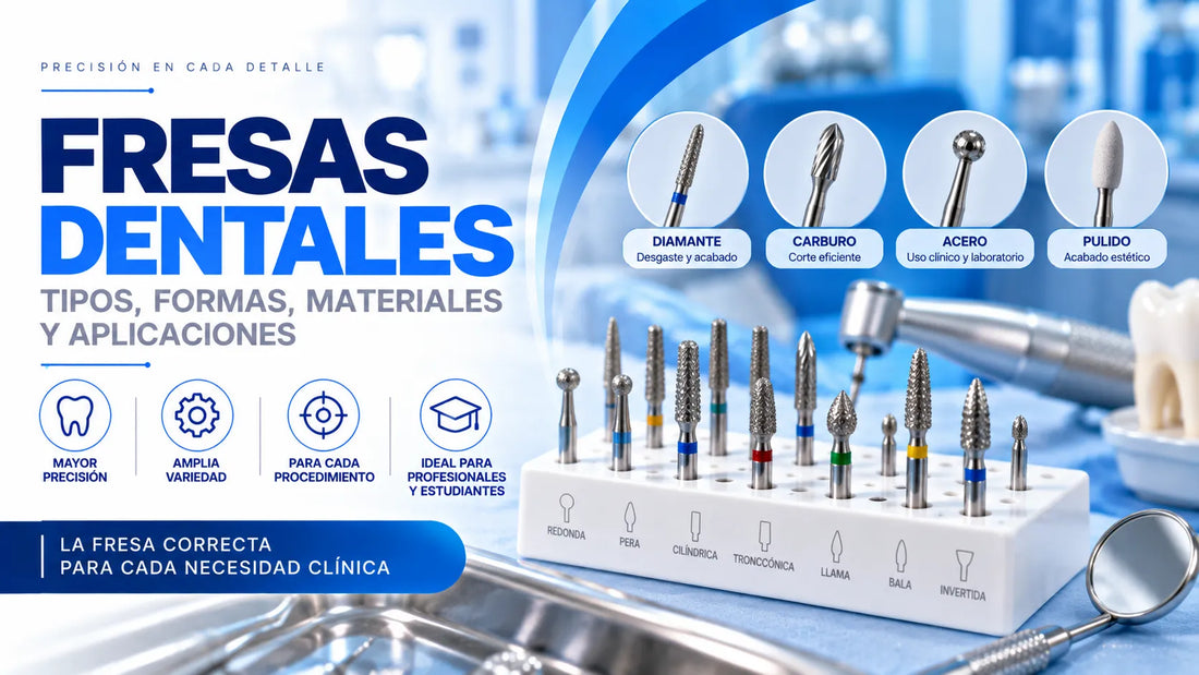 Fresas Dentales: Tipos, Formas, Materiales y Aplicaciones