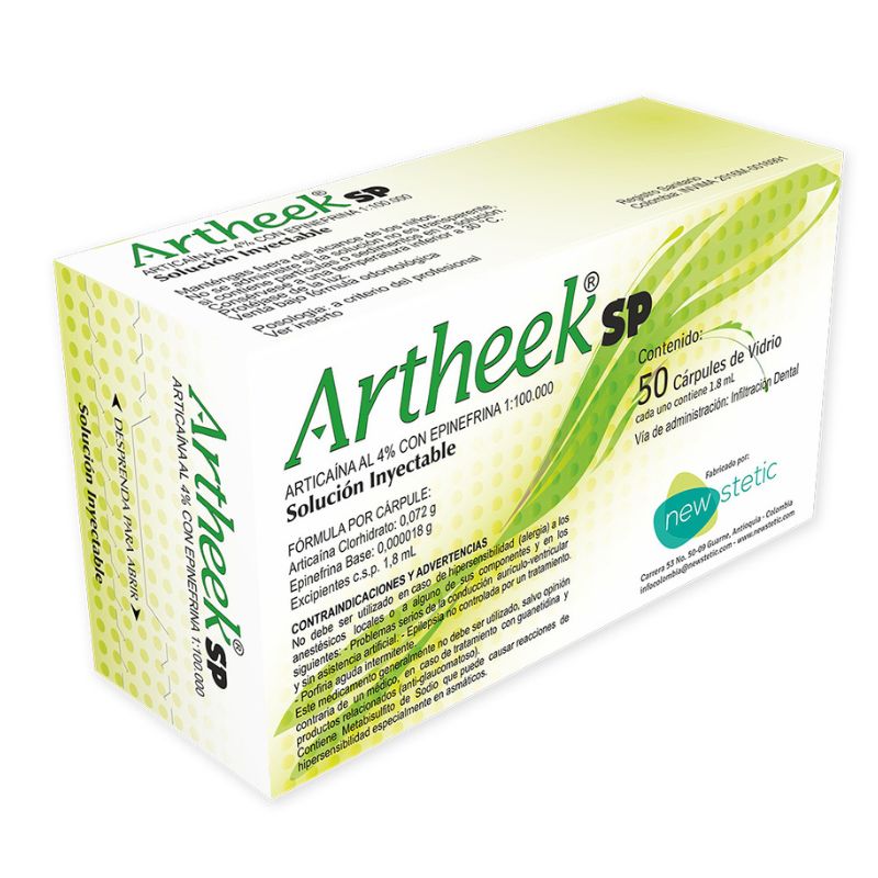 Anestesia Artheek® SP 4% Caja x 50 ud New Stetic