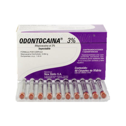 Anestesia Odontocaina Al 3% Caja x 50 ud New Stetic