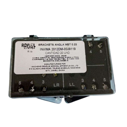 Brackets Angla Mbt 0.22 Royal Dent. Soportes Angla Mbt 0.22 Royal Dent MBT. Técnica de arco recto con brackets que pe...