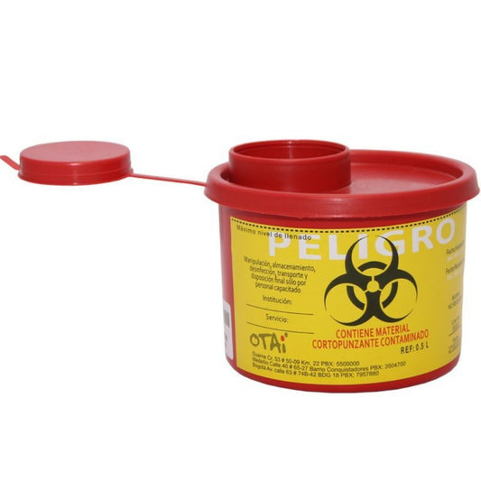 Guardianes de Bioseguridad. Guardianes de Bioseguridad Recipiente recolector para riesgo biológico, material contamin...
