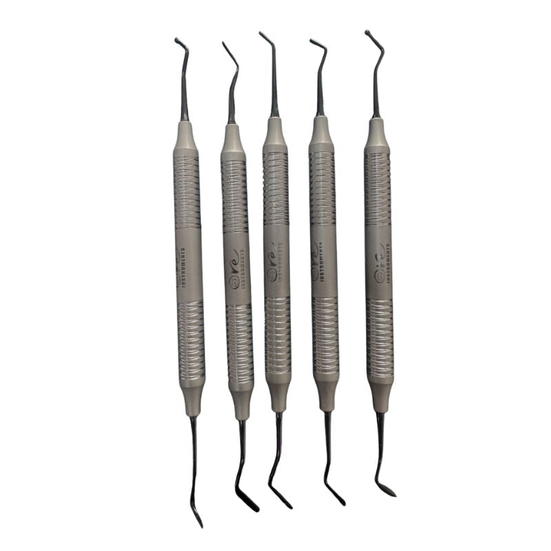 Kit de Espátulas en Titanio Anteriores Ore X 5 Unds