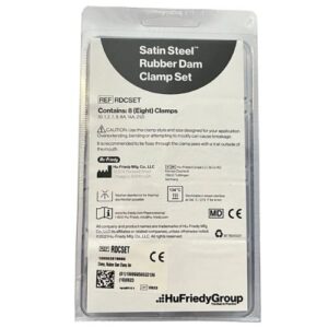 Estuche de grapas Hu-friedy con 8 grapas. Incluye los números: 0, 1, 2, 7, 8, 8A, 14A, 212