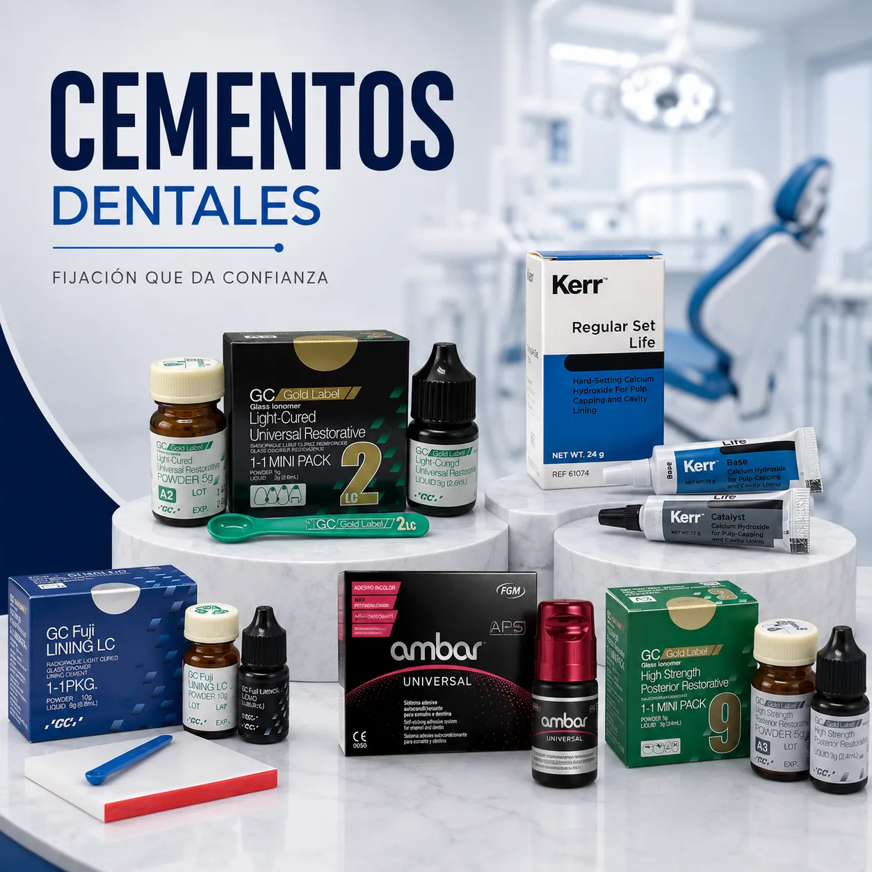Insumos y Equipos Odontológicos en Pereira y Colombia 12 Cementos dentales para fijaciones