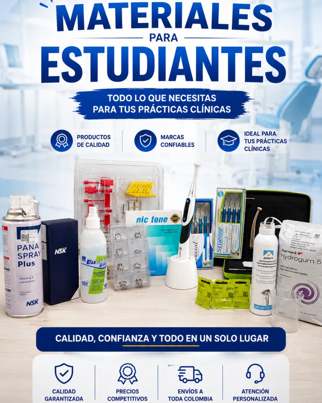 Insumos y Equipos Odontológicos en Pereira y Colombia 13 materiales para estudiantes